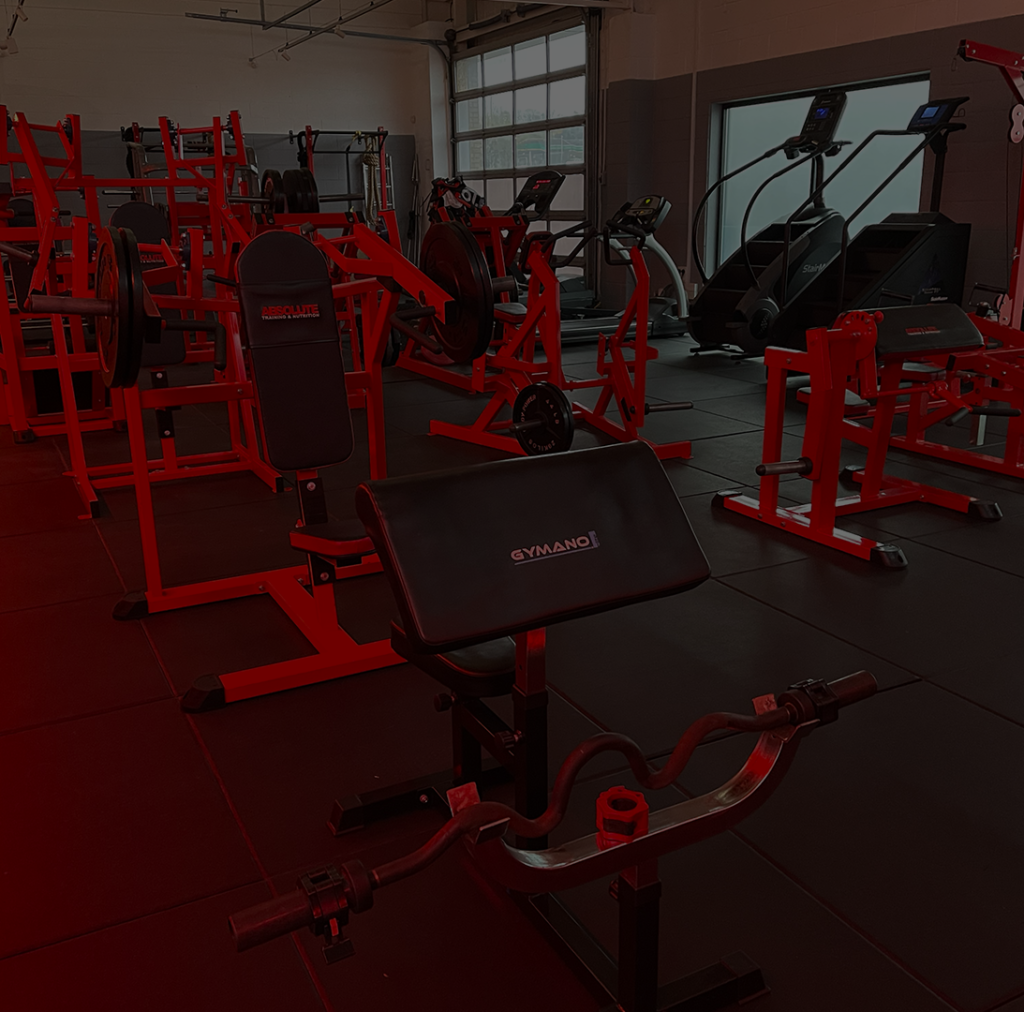 the inside of the gym showing some of our weight machines and treadmills